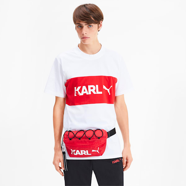 PUMA x KARL LAGERFELD Waist Bag, High Risk Red-Puma Black, extralarge
