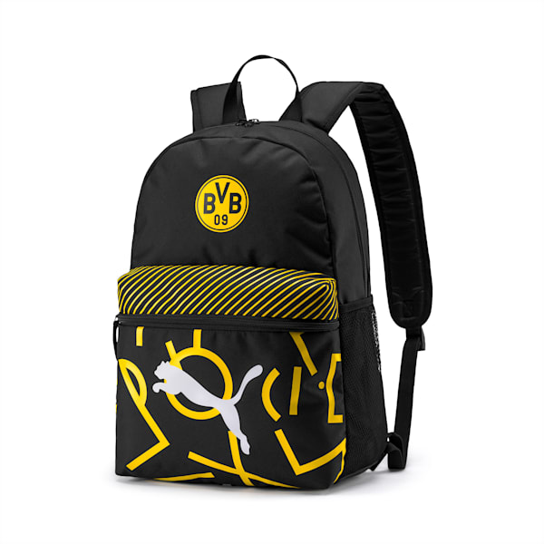 BVB DNA Backpack, Puma Black-Cyber Yellow, extralarge