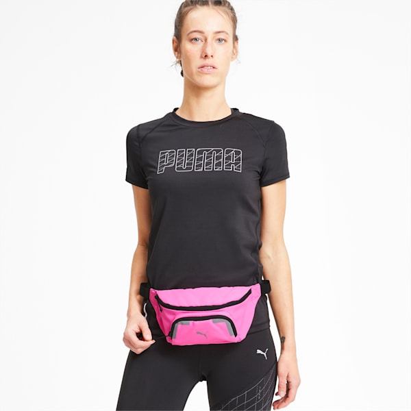 Large Running Waist Bag, Luminous Pink, extralarge