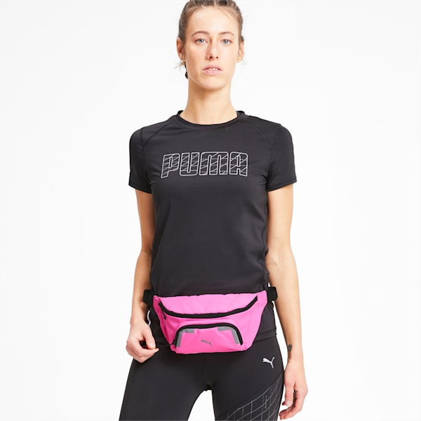 Large Running Waist Bag, Luminous Pink, extralarge