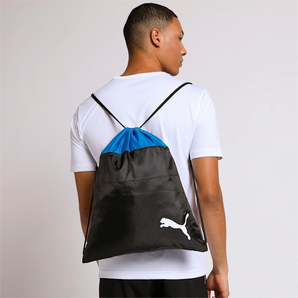 teamGOAL Gym Sack, Electric Blue Lemonade-Puma Black, extralarge-IND