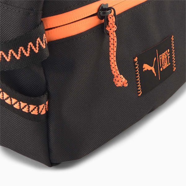 PUMA x FIRST MILE Running Waist Bag, Puma Black-Fizzy Orange, extralarge