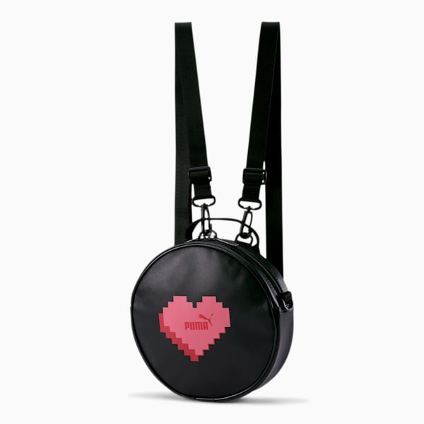 Core Round Women's Backpack, Puma Black-Valentine's, extralarge