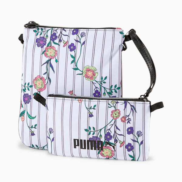 Prime Time Festival Pouch, White-Black-flower AOP, extralarge