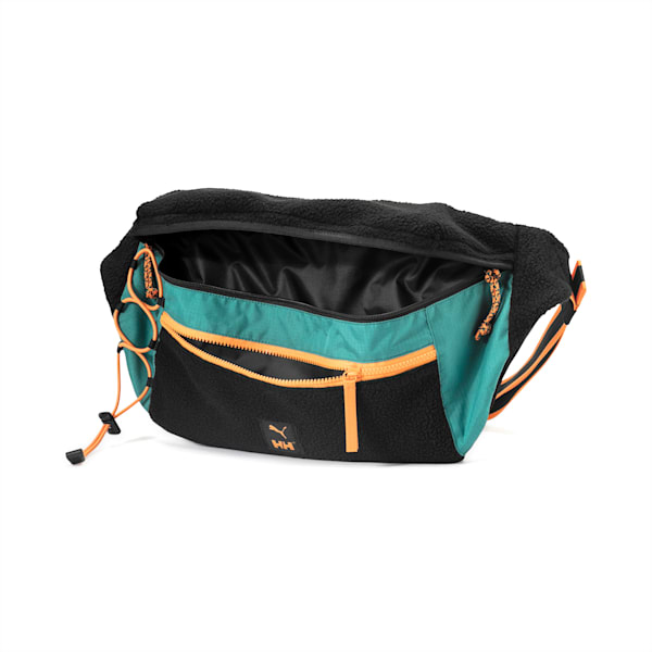 PUMA x HELLY HANSEN Oversized Waist Bag, Puma Black-Teal Green, extralarge