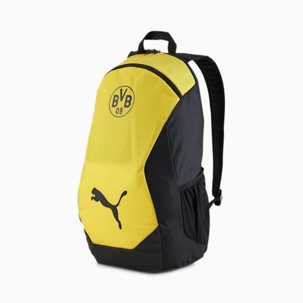 BVB FINAL Backpack, Puma Black-Cyber Yellow, extralarge