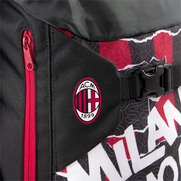 AC Milan ftblCulture Rolltop Backpack, Puma Black-Tango Red, extralarge