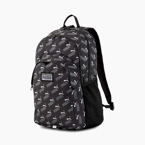 PUMA Academy Backpack, Puma Black-PUMA No. 1 AOP, extralarge