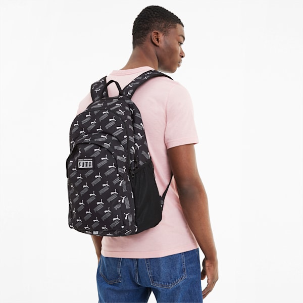 PUMA Academy Backpack, Puma Black-PUMA No. 1 AOP, extralarge