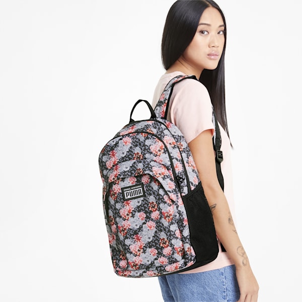 PUMA Academy Unisex Backpack, CASTLEROCK-Floral AOP, extralarge-AUS