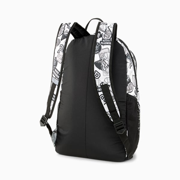 PUMA Academy Backpack, Puma White-Puma Black-Archive AOP, extralarge