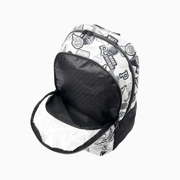 PUMA Academy Backpack, Puma White-Puma Black-Archive AOP, extralarge