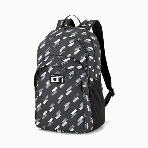 PUMA Academy Backpack, Puma Black-No. 1 Logo AOP, extralarge