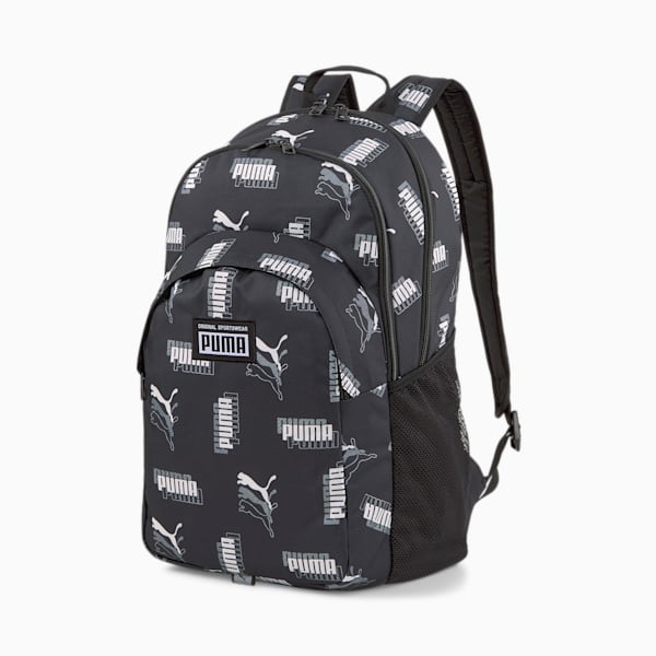 PUMA Academy Backpack, Puma Black-Logo AOP, extralarge