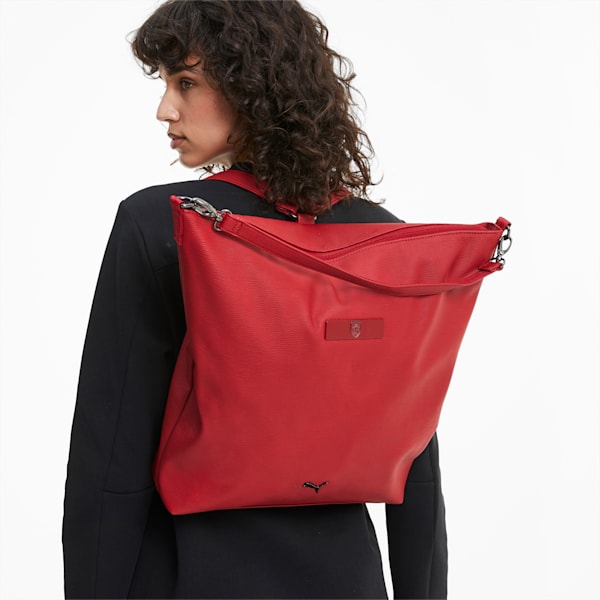 Scuderia Ferrari Style Women's Borsa Zaino, Red Dahlia