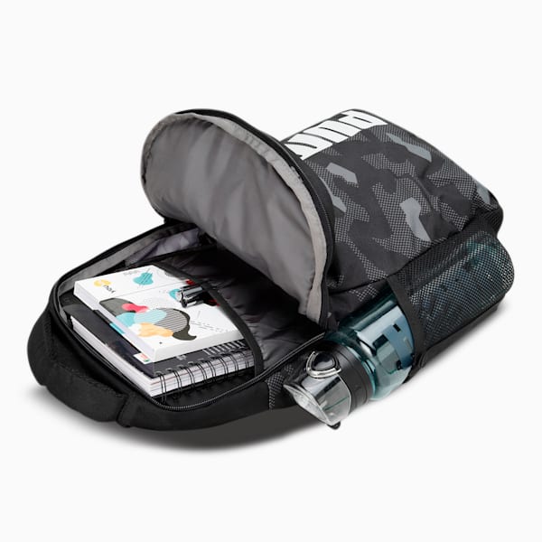 PUMA Style Unisex Backpack, Puma Black-Camo AOP, extralarge-IND