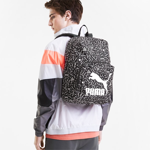 Originals Backpack, Puma White-Doodle Graphic, extralarge