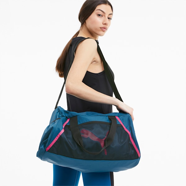 Essentials Barrel Bag, Digi-blue-Puma Black-Luminous Pink, extralarge