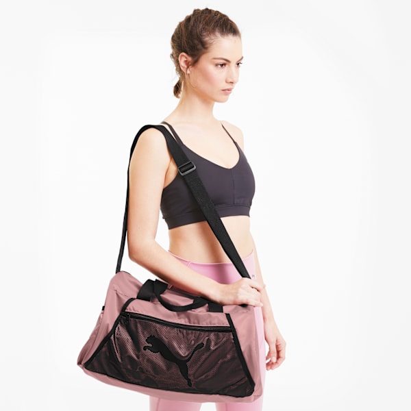 Essentials Barrel Bag, Foxglove-Puma Black, extralarge