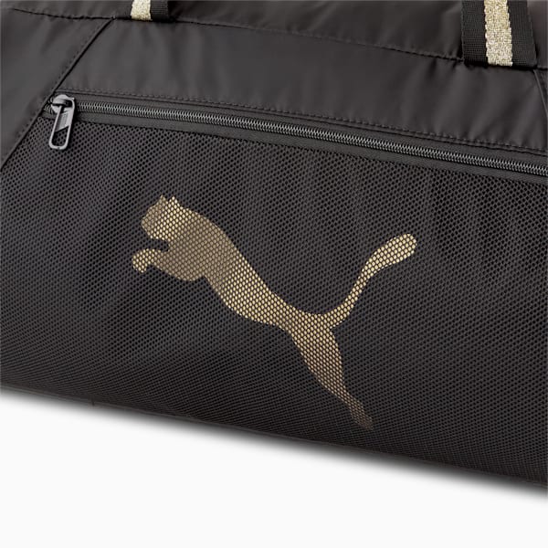 Essentials Barrel Bag, Puma Black-Bright Gold, extralarge