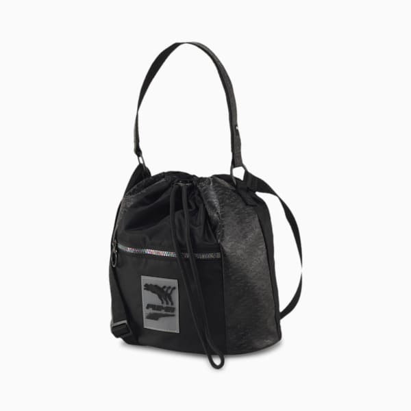 Prime Time Bucket Bag, Puma Black, extralarge