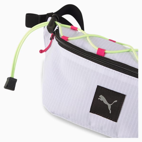 PR Women's Waist Bag, Puma White-Fizzy Yellow-Glowing Pink, extralarge