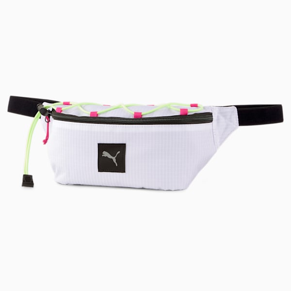 PR Women's Waist Bag, Puma White-Fizzy Yellow-Glowing Pink, extralarge