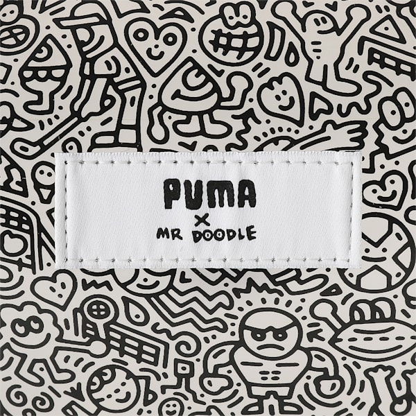 PUMA x MR. DOODLE Shopper Bag, Transparent-Puma White-Puma Black, extralarge