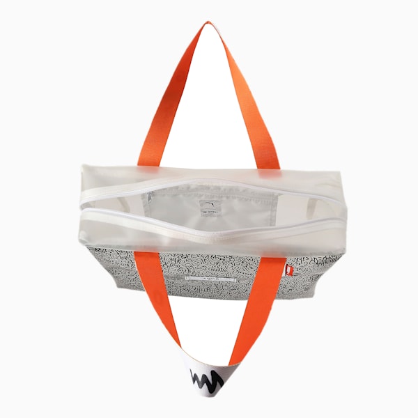 PUMA x MR DOODLE Shopper Bag, Transparent-Puma White-Puma Black, extralarge