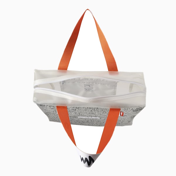 PUMA x MR. DOODLE Shopper Bag, Transparent-Puma White-Puma Black, extralarge