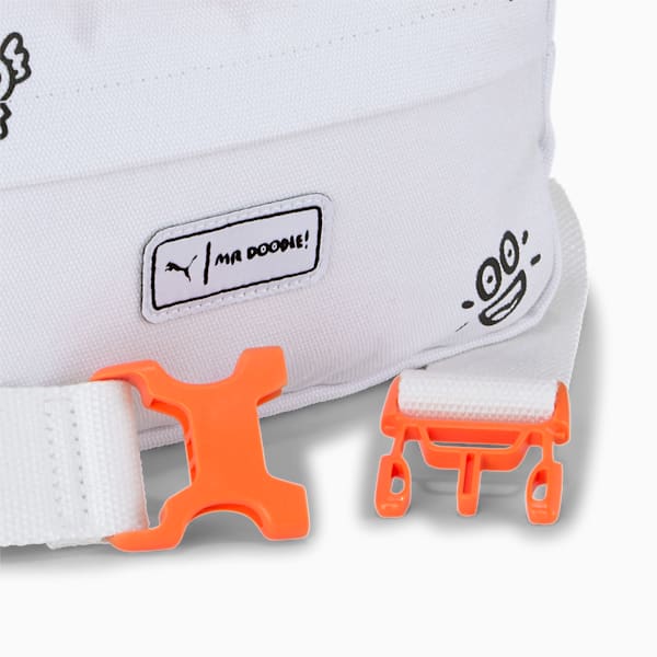 PUMA x MR DOODLE Waist Bag, Puma White-Puma Black, extralarge