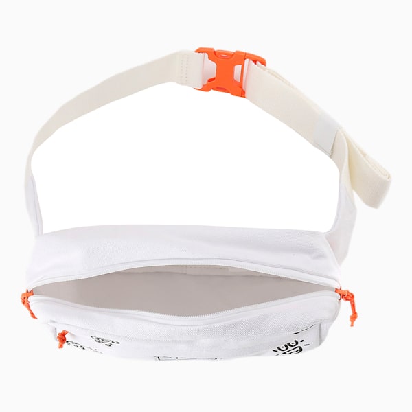 PUMA x MR DOODLE Waist Bag, Puma White-Puma Black, extralarge