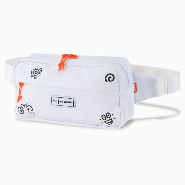 PUMA x MR DOODLE Waist Bag, Puma White-Puma Black, extralarge