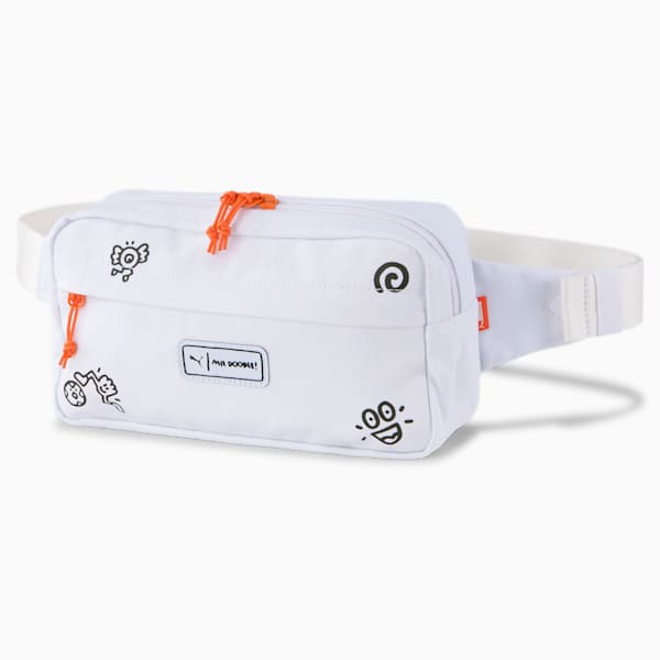 PUMA x MR. DOODLE Waist Bag, Puma White-Puma Black, extralarge