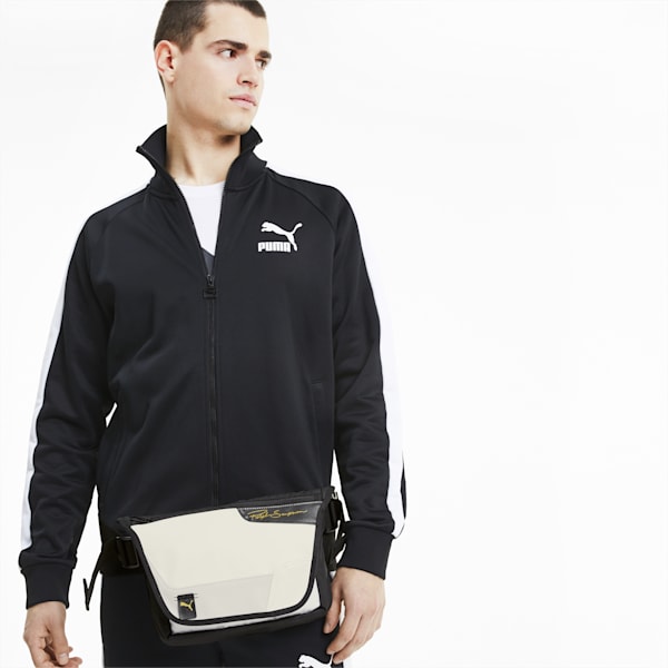 Ralph Sampson Messenger Bag, Puma White-Puma Black, extralarge