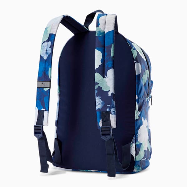 PUMA Classic Cat Backpack, Peacoat- Floral AOP, extralarge