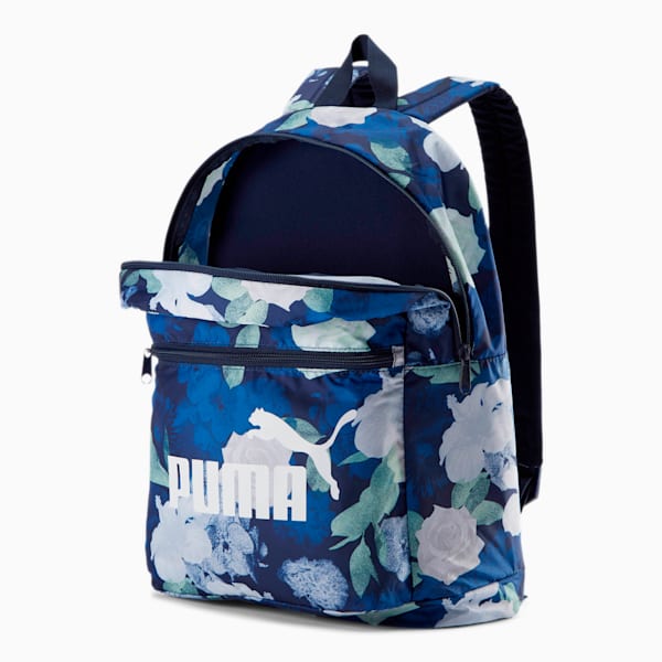 PUMA Classic Cat Backpack, Peacoat- Floral AOP, extralarge