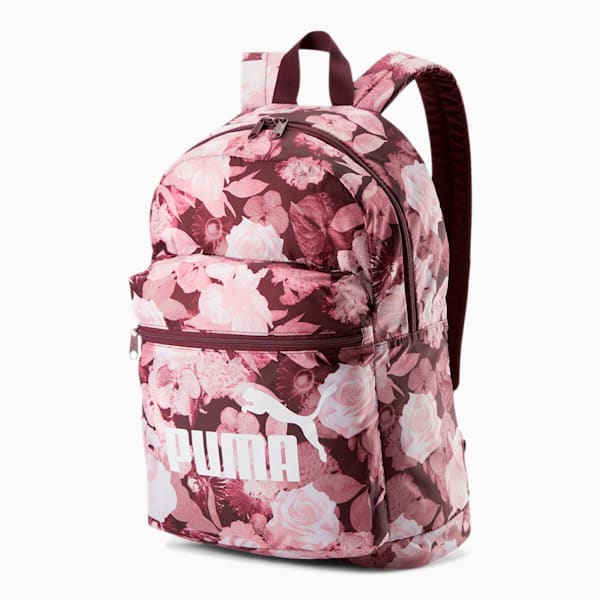 PUMA Classic Cat Backpack, Vineyard Wine-Floral AOP, extralarge