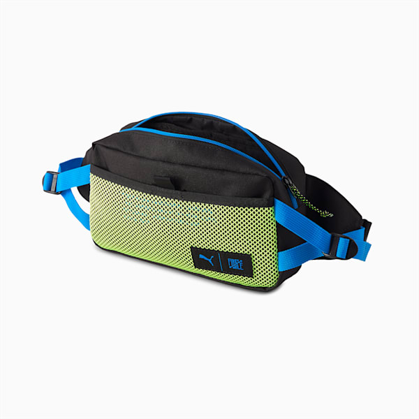 PUMA x FIRST MILE Waist Bag, Puma Black-Nrgy Blue-Fizzy Yellow, extralarge