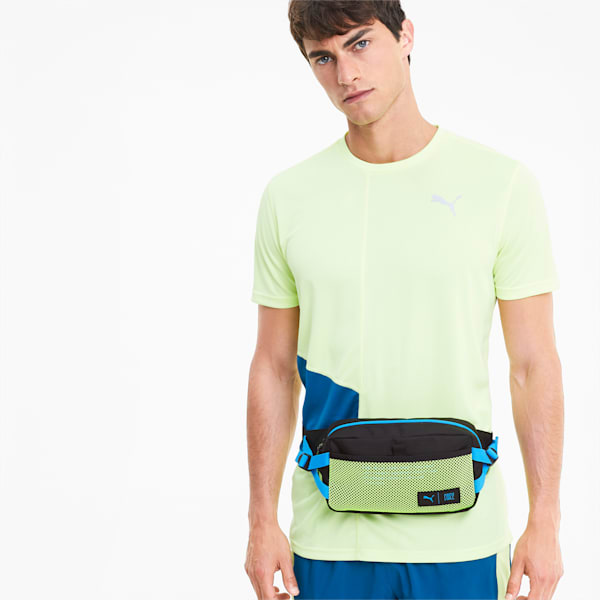 PUMA x FIRST MILE Waist Bag, Puma Black-Nrgy Blue-Fizzy Yellow, extralarge