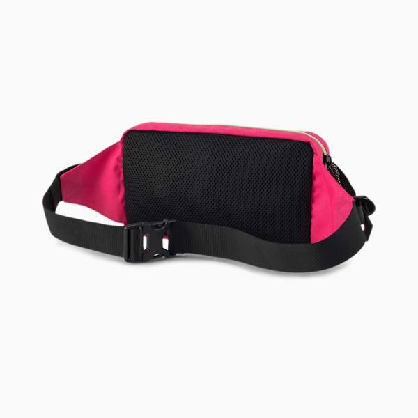 PUMA x FIRST MILE Waist Bag, Puma Black-Glowing Pink-Fizzy Yellow, extralarge