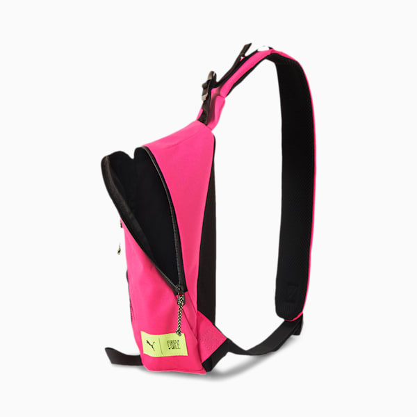 PUMA x FIRST MILE Crossbody Bag, Puma Black-Glowing Pink-Fizzy Yellow, extralarge