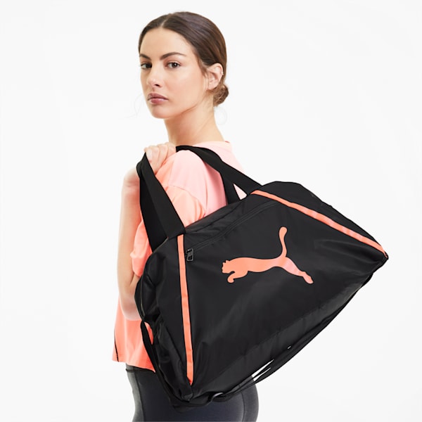 AT Essentials Pearl Grip Bag, Puma Black-Nrgy Peach, extralarge