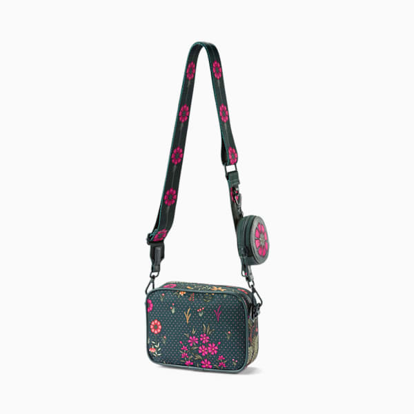 PUMA x LIBERTY Mini X-Body Women's Bag, Green Gables-AOP, extralarge