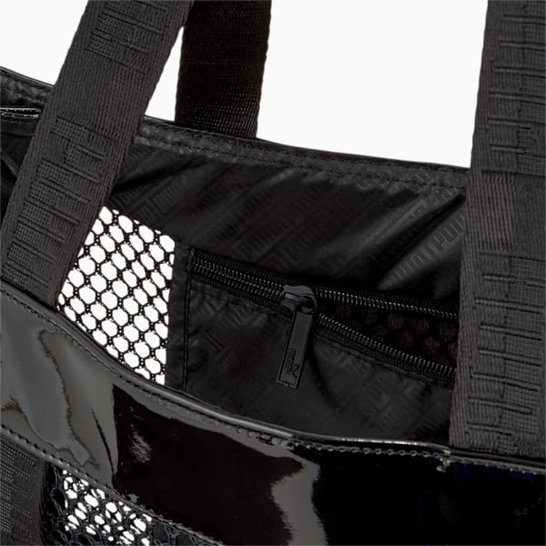 Womens' Core Net Shopper Bag, Puma Black, extralarge