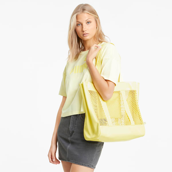 Womens' Core Net Shopper Bag, Yellow Pear, extralarge