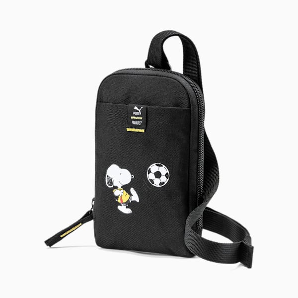 PUMA x PEANUTS Kids' Crossbody Wallet, Puma Black, extralarge