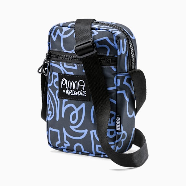 PUMA x MR. DOODLE Portable Bag, Puma Black-AOP, extralarge