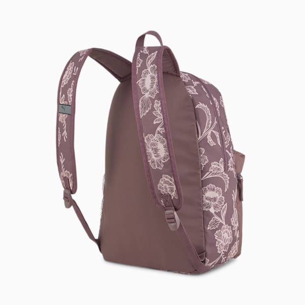 Phase Printed Unisex Backpack, Dusty Plum-FLOWER AOP, extralarge-IND