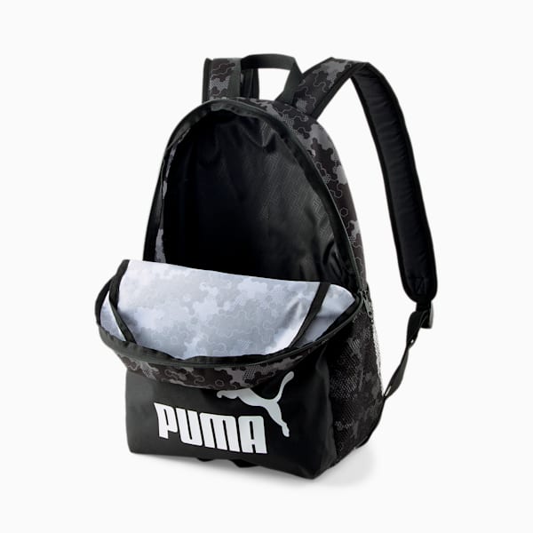 Phase Printed Unisex Backpack, PUMA Black-Camo Tech AOP, extralarge-IND